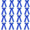 16pcs Collegiate Style Cheer hair Bows for Girls, Long Tail Skinny Cheer Bow Ponytail Holder Handmade Bows for Girls Teens Softball Cheerleader Sports (Blue) view 1