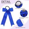 16pcs Collegiate Style Cheer hair Bows for Girls, Long Tail Skinny Cheer Bow Ponytail Holder Handmade Bows for Girls Teens Softball Cheerleader Sports (Blue) view 4