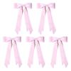 2025 New Hair Bows for Women Girls, Silky Satin Hair Bows Hair Clip Ribbon with Long Tail, Ribbon Bow Tassel Clips For Women Girl Hair Accessories (Light pink-5 PCS) view 1