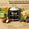 Deep Conditioning Hair Mask - Keratin Mask with Argan Oil - Giant 500ML Size Jojoba Oil Natural Hydrating Repair Hair for Damaged Frizzy Dry Hair Treatment - Fits All Hair Types (17 oz), Argan Oil view 2