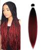 Xiaofeng Prestretched Braiding Hair Extensions Ombre Burgundy Yaki Texture Braid Hair for Box braids 26 Inch Synthetic Braids Extension B8 view 1