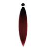 Xiaofeng Prestretched Braiding Hair Extensions Ombre Burgundy Yaki Texture Braid Hair for Box braids 26 Inch Synthetic Braids Extension B8 view 2