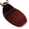 Xiaofeng Prestretched Braiding Hair Extensions Ombre Burgundy Yaki Texture Braid Hair for Box braids 26 Inch Synthetic Braids Extension B8 view 3