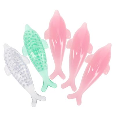Ipetboom 5Pcs Animal Shape Fingernail Cleaning Brushes Plastic Nail Scrubbers with Creative Dolphin Design for Home Use Household Nail Cleaning Tools