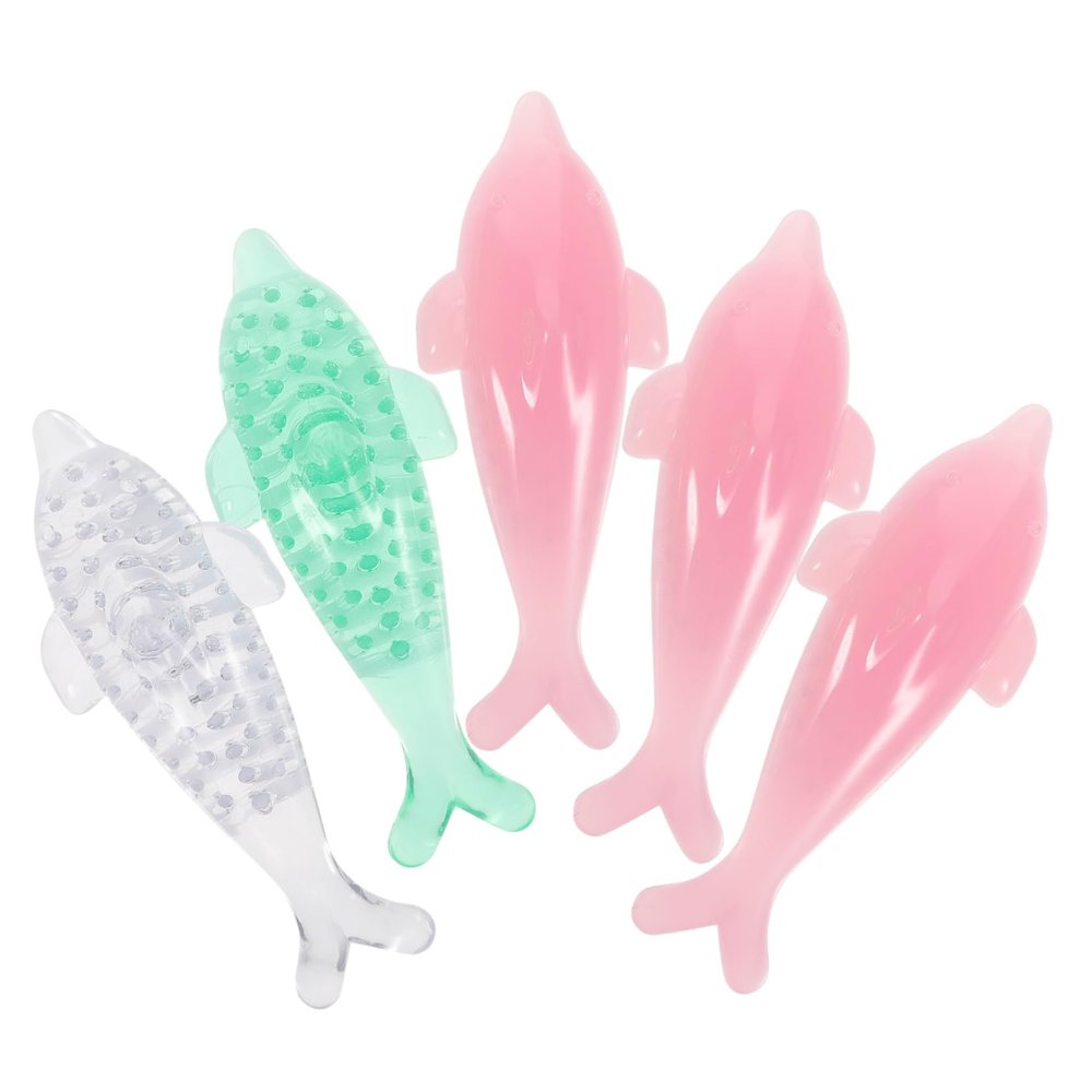 Ipetboom 5Pcs Animal Shape Fingernail Cleaning Brushes Plastic Nail Scrubbers with Creative Dolphin Design for Home Use Household Nail Cleaning Tools