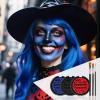 YBUETE Red Black Blue Oil Based Face Paint Kit with Painting Brushes, Professional Full Coverage Greasepaint for Adults Halloween Cosplay SFX Clown Vampire Skull Makeup Party Theater Stage view 4