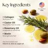 Gya Labs Rosemary & Castor Hair Revival Oil - 4 Fl Oz - Non-Greasy Formula for Thickening & Strengthening - Repairs Damaged Hair, Split Ends & Dry Scalp view 3
