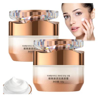 2Pcs  Lady Plain Face Cream for Reducing Wrinkles, 50g SXCS Collagen Filling Cream, Makeup Cream Face Complexion Nourishing Beauty Lady Tone-Up Cream (2Pcs)