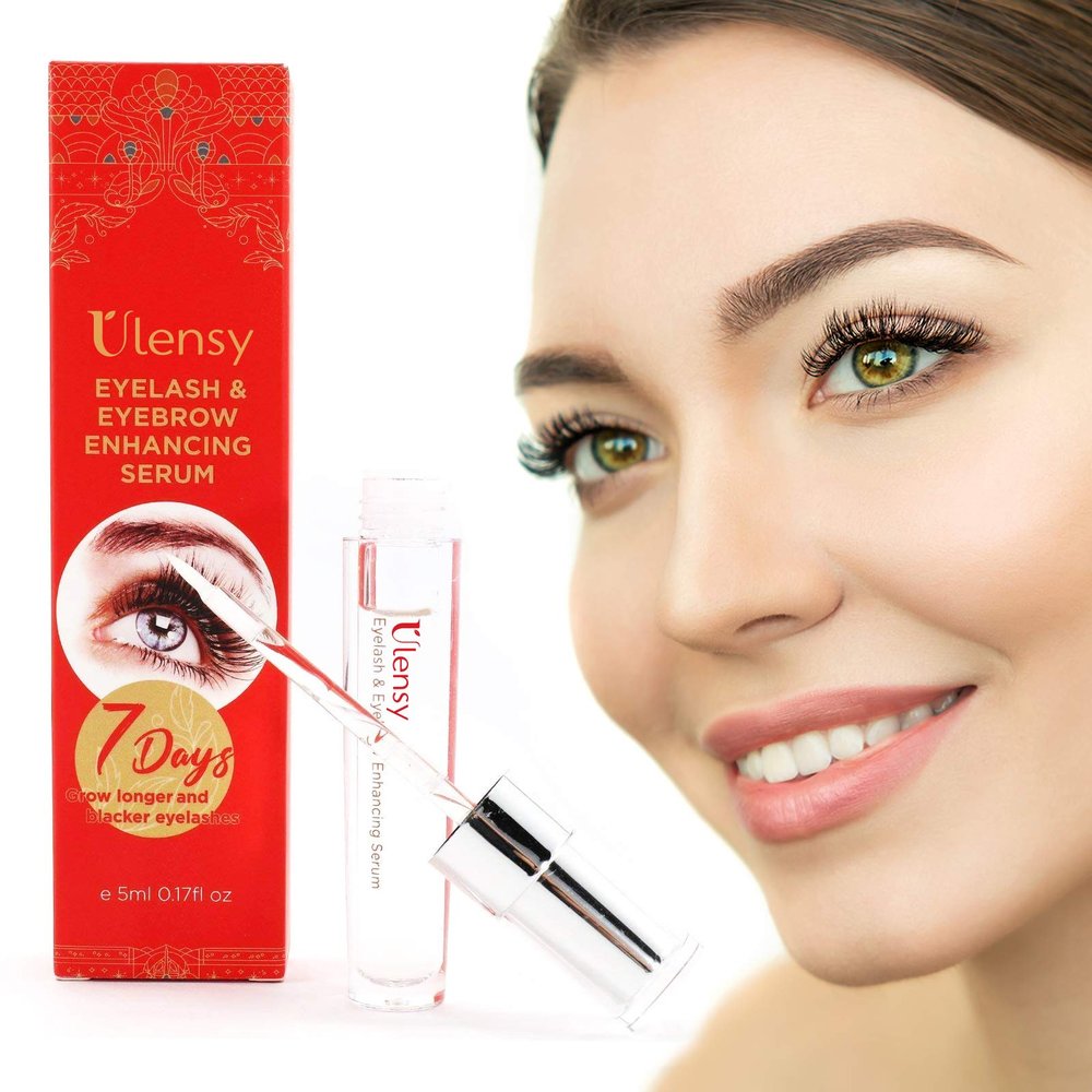 Ulensy Eyelash Serum: Eyelash & Eyebrow Enhancing Serum with Natural Extracts  Nourishing Formula for Fuller, Thicker & Healthier Looking Lashes & Brows  0.17 fl oz (5ml)