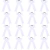 16pcs Collegiate Style Cheer hair Bows for Girls, Long Tail Skinny Cheer Bow Ponytail Holder Handmade Bows for Girls Teens Softball Cheerleader Sports (White) view 1