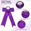 16pcs Collegiate Style Cheer hair Bows for Girls, Long Tail Skinny Cheer Bow Ponytail Holder Handmade Bows for Girls Teens Softball Cheerleader Sports (Purple) view 4