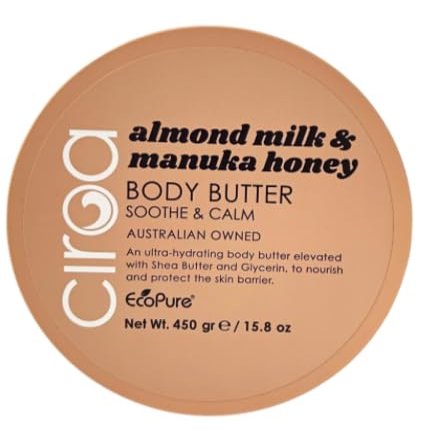 Almond milk & Manuka Honey Body Butter Ultra Hydrating to nourish and protect skin barrier 15.8 fl oz Australian owned