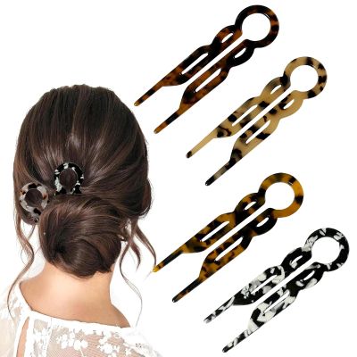 4PCS French Hair Pins for Women Serrated Anti-Slip Magic Grip Hair Pins, Non-Slip Curved Design for All Hair Types, Lightweight Gentle for Fine Thin Hair & Curls