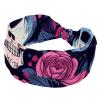 1 Pack Rose Art Skeleton-1245 Elastic Soft Fabric Non-Slip Women's Fashion Headbands - Soft, Wide, and Stylish for All Occasions view 1