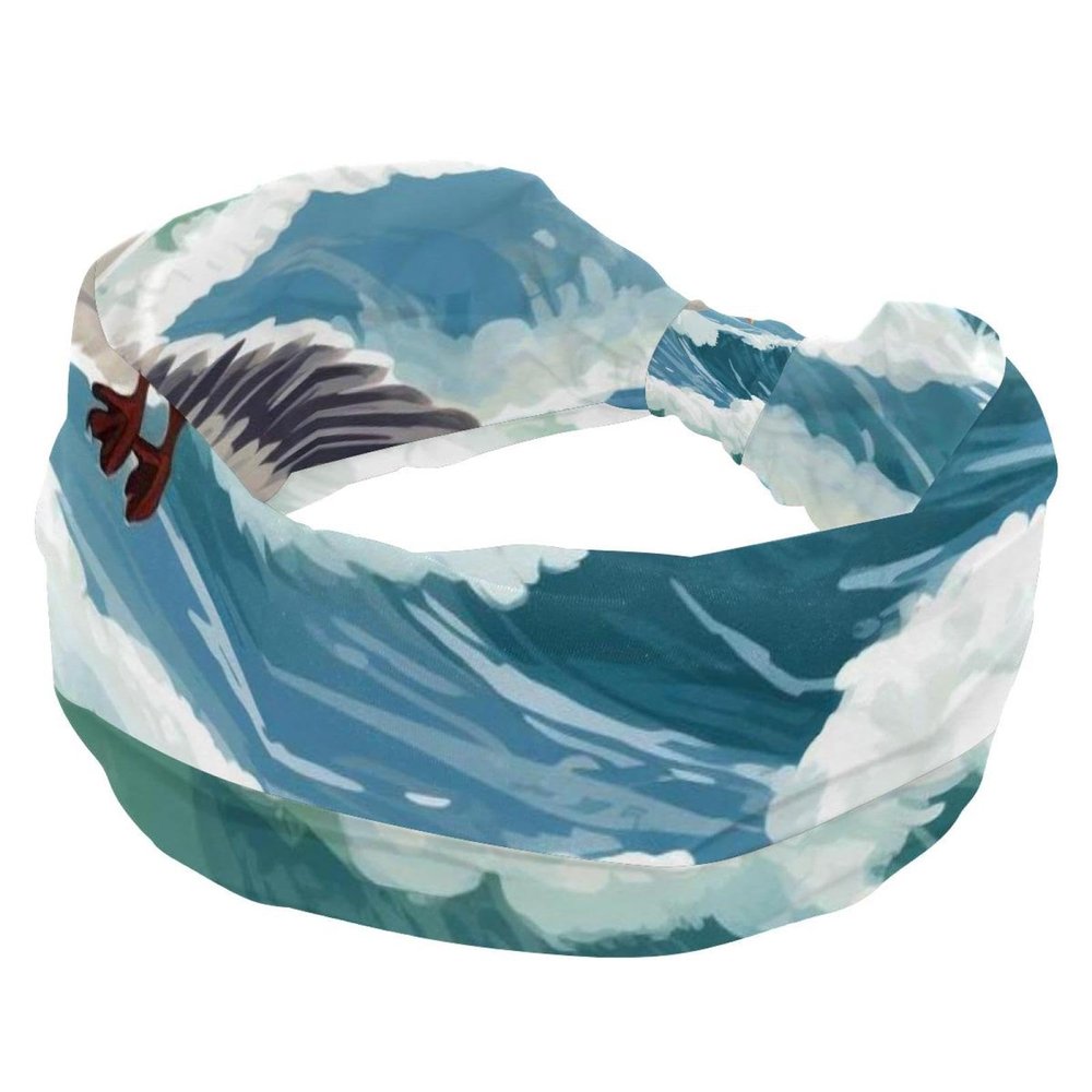 1 Pack Cute Seagulls-1224 Elastic Soft Fabric Non-Slip Women's Fashion Headbands - Soft, Wide, and Stylish for All Occasions
