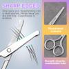 ZeriLion Round Tip Nose Hair Scissors for Eyebrow Facial Hair Mustache Beard Trimming Safety Grooming Scissors for Men and Women Professional Stainless Steel view 3