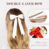 2025 New Hair Bows for Women Girls, Silky Satin Hair Bows Hair Clip Ribbon with Long Tail, Ribbon Bow Tassel Clips For Women Girl Hair Accessories (Blue-5 PCS) view 2