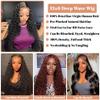 13x6 Deep Wave Lace Front Wigs Human Hair 180% Density Curly Glueless Wigs Wet and Wavy Wigs Pre Plucked for Women 24 Inch view 2