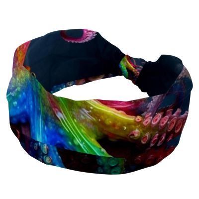 1 Pack Octopus Art-1566 Elastic Soft Fabric Non-Slip Women's Fashion Headbands - Soft, Wide, and Stylish for All Occasions