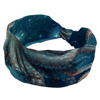 1 Pack Octopus Art-1599 Elastic Soft Fabric Non-Slip Women's Fashion Headbands - Soft, Wide, and Stylish for All Occasions