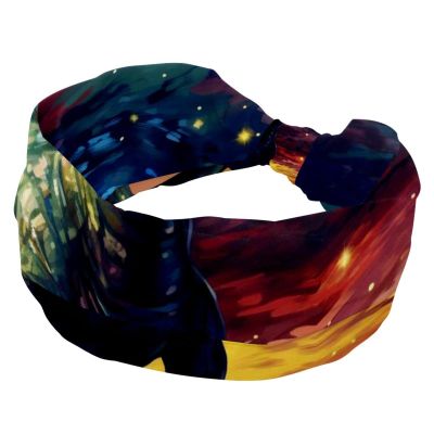 1 Pack Colored Dinosaur-213 Elastic Soft Fabric Non-Slip Women's Fashion Headbands - Soft, Wide, and Stylish for All Occasions
