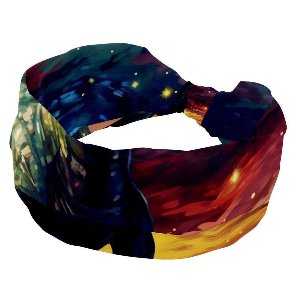 1 Pack Colored Dinosaur-213 Elastic Soft Fabric Non-Slip Women's Fashion Headbands - Soft, Wide, and Stylish for All Occasions