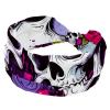 1 Pack Rose Art Skeleton-1230 Elastic Soft Fabric Non-Slip Women's Fashion Headbands - Soft, Wide, and Stylish for All Occasions view 1