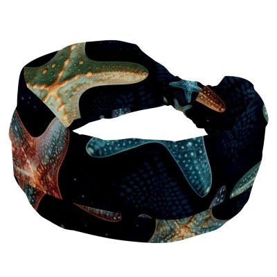 1 Pack Wide Headbands For Women Elastic Headband Art Starfish-949 Head Bands Women's Hair Band Turban Workout Soft Sweat Hairband Accessories