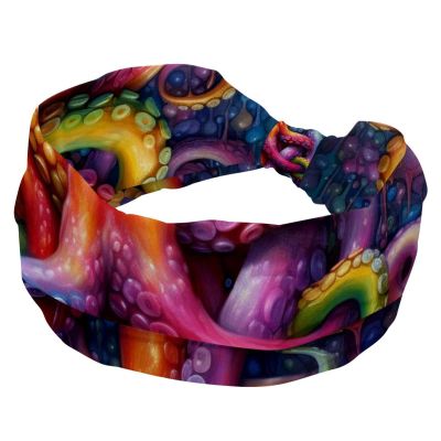 1 Pack Headbands for Women Non Slip Elastic Sports Hair Bands for Women, Soft Cloth Headband for Workout Yoga Fashion Hair Accessories,Octopus Art-1565