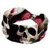 1 Pack Rose Art Skeleton-1236 Elastic Soft Fabric Non-Slip Women's Fashion Headbands - Soft, Wide, and Stylish for All Occasions view 1