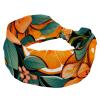 1 Pack Fresh Flowers and Oranges-726 Elastic Soft Fabric Non-Slip Women's Fashion Headbands - Soft, Wide, and Stylish for All Occasions view 1