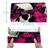 1 Pack Rose Art Skeleton-1275 Elastic Soft Fabric Non-Slip Women's Fashion Headbands - Soft, Wide, and Stylish for All Occasions view 3