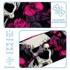 1 Pack Rose Art Skeleton-1275 Elastic Soft Fabric Non-Slip Women's Fashion Headbands - Soft, Wide, and Stylish for All Occasions view 4