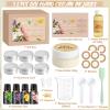 JCOOS DIY Hand Cream Making Kit, Handcream For Very Dry Hands, Lotion Making Kit, Shea Butter, Almond Oil, Jars, Essential Oils Natural Whipped Shea Butter Body Butter Making Kit Gifts for Women view 3