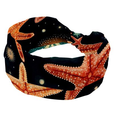 1 Pack Wide Headbands For Women Elastic Headband Art Starfish-961 Head Bands Women's Hair Band Turban Workout Soft Sweat Hairband Accessories