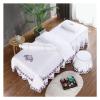 RJYYYDS 4-Piece Art Massage Table Sheet Skirt Set - Stitching Korean Soft Spa Beauty Bed Cover Quilting Breathable Salon Massage Bed Cover Bedding 80x190cm view 1