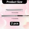 2 Pcs Retractable Lip Makeup Brushes for Lipstick Lip Gloss Portable Lips Brush Applicator Silver Professional Lipstick Brush with Cap Flat Lips Liner Pencil Brushes Travel Lipliner Brushs view 2