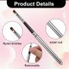 2 Pcs Retractable Lip Makeup Brushes for Lipstick Lip Gloss Portable Lips Brush Applicator Silver Professional Lipstick Brush with Cap Flat Lips Liner Pencil Brushes Travel Lipliner Brushs view 4