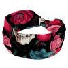 1 Pack Headbands for Women Non Slip Elastic Sports Hair Bands for Women, Soft Cloth Headband for Workout Yoga Fashion Hair Accessories,Rose Art Skeleton-1253 view 1