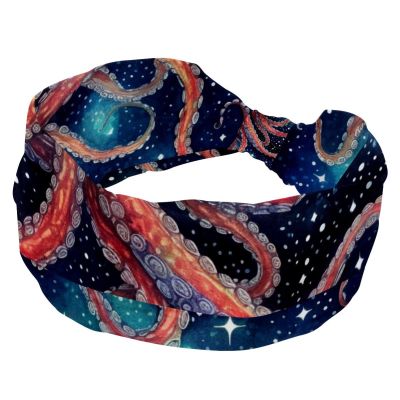 1 Pack Octopus Art-1605 Elastic Soft Fabric Non-Slip Women's Fashion Headbands - Soft, Wide, and Stylish for All Occasions