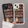 Alyova Bookshelf Phone Case, Alyova Book Phone Case, Shockproof TPU Protective Shell, Personalized Book Creative Design for iPhone 16 15 14 13 12 11 Pro Max (White,13pro) view 2