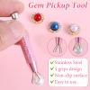 Matwsec 3 Pcs Piercing Ball Grabber Tool 4 Claw Piercing Assistant Pen Piercing Ball Gripper Jeweler's Pick Up Tools Gem Pearl Piercing Removal Tools for Tiny Objects IC Chips Electronic Components view 3