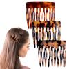 6Pcs Hair Side Combs for Women Fine Thin Hair Small French Side Hairs Comb Clips for Women Decorative Tortoise Shell French Twist Hairs Up-Do Styling Wedding Dating Accessories(Tortoise, Leopard) view 1