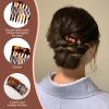 6Pcs Hair Side Combs for Women Fine Thin Hair Small French Side Hairs Comb Clips for Women Decorative Tortoise Shell French Twist Hairs Up-Do Styling Wedding Dating Accessories(Tortoise, Leopard) view 3