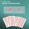 Jefusst Star Acne Patches 140 Counts, Pimple Patch Pimple Patches for Face Pimple Patches Stars Hydrocolloid Acne Patches Cute Zit Patches Healing Sticker, Fire Orange view 2