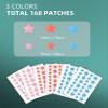Jefusst Star Acne Patches 168 Counts, Pimple Patch Pimple Patches for Face Pimple Patches Stars Hydrocolloid Acne Patches Cute Zit Patches Healing Sticker, Pink, Blue and Orange view 2
