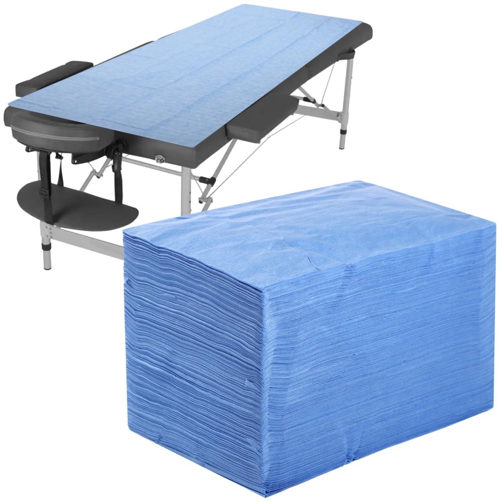 100 Disposable Waterproof Bed Sheets For Massage Tables, Non-Woven, 31 X 71 Inches