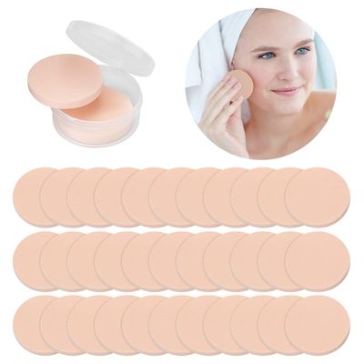 100 Pcs Makeup Sponges Set, Ultra Soft Sponges For Round Eye Face, Ooth Powder Puffs Facial For Wet & Dry Uses