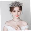 NOLITOY Pearl Wedding Crown Hairband for Bride and Bridesmaids Elegant Bridal Tiara Hair Decor for Wedding Prom Party Delicate Crystal Pearl Headpiece Accessory view 3