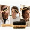 Double Sided Beard Brush, Beard Comb, Easy to Control Hair Brush Beard Brushes Ergonomic Double Sided, Imitation Mustache Brush for Men and Short Hair view 3